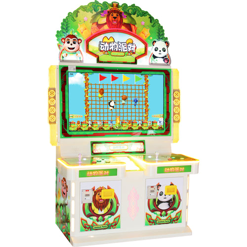 Animal party (6 people) Size:L131*D72*D215cm Power:600W/220KG/47" All-metal chassis  Material:  Soft-padded wood