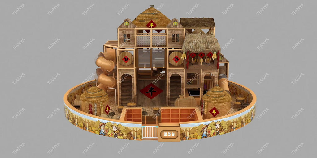 Grain-themed play castle Fun That Never Stops,  Whatever the Weather!