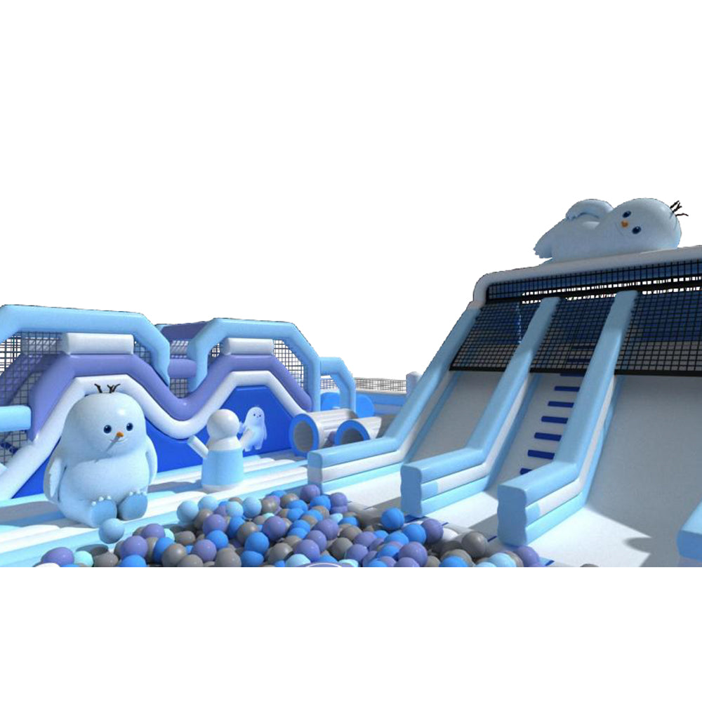 Blue Color Inflatable Castle Safe & Thrilling for Kids
