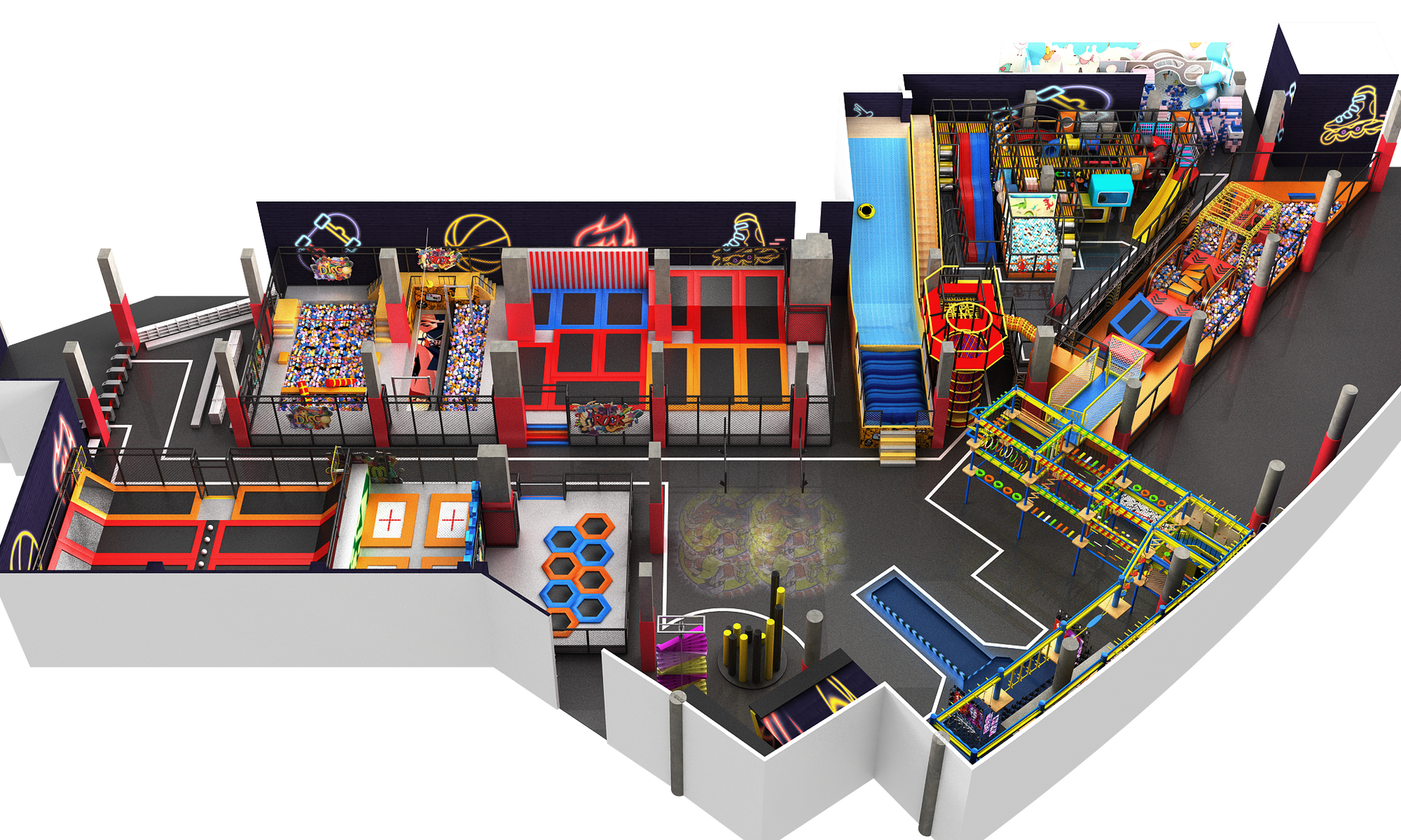 Small Trampoline Park Giant Playtime