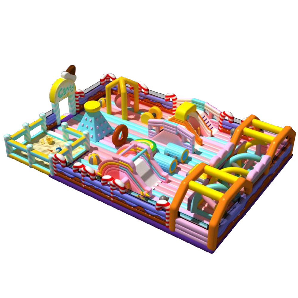 Pink Inflatable Slide & Dry Play Combo - Double the Fun!