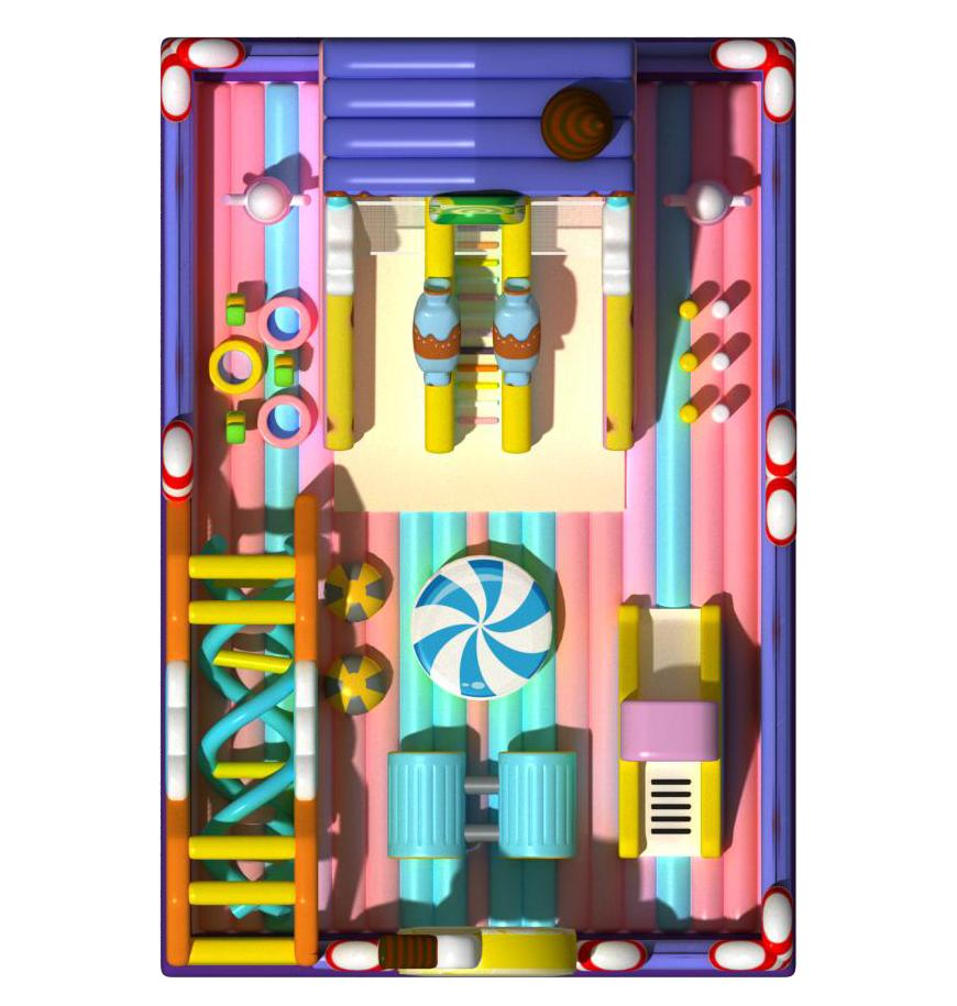 Wonderful Color Inflatable Combo Play Center - Slides