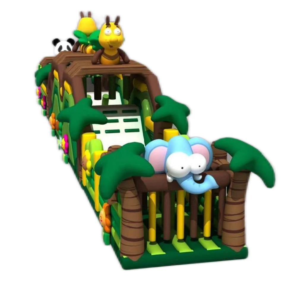 Inflatable castle Green Forest Zoo Challenge