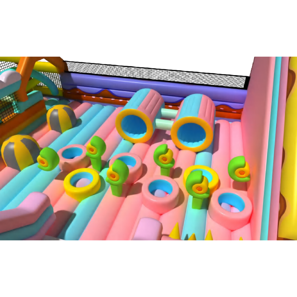 Wonderful Color Inflatable Combo Play Center - Slides