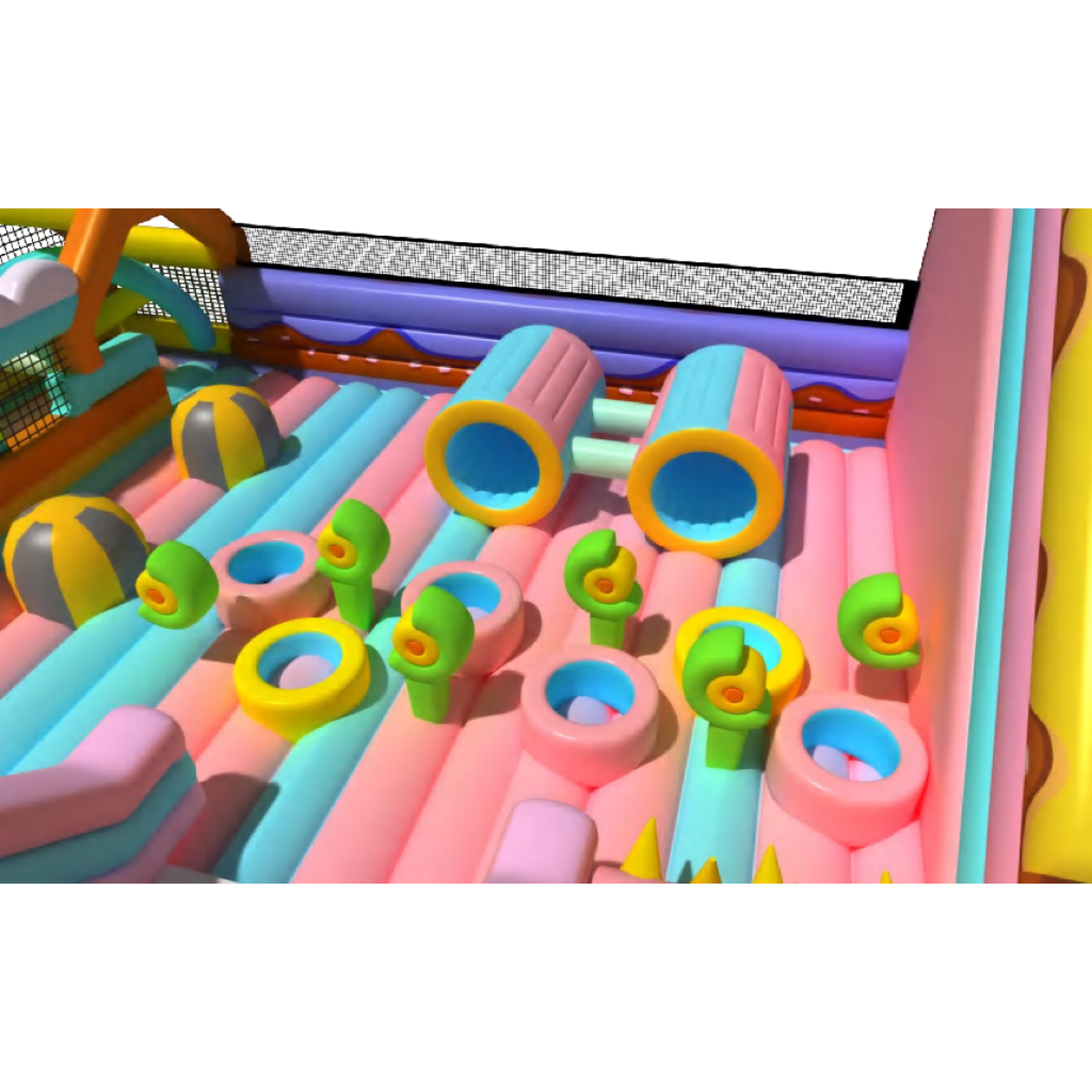 Wonderful Color Inflatable Combo Play Center - Slides