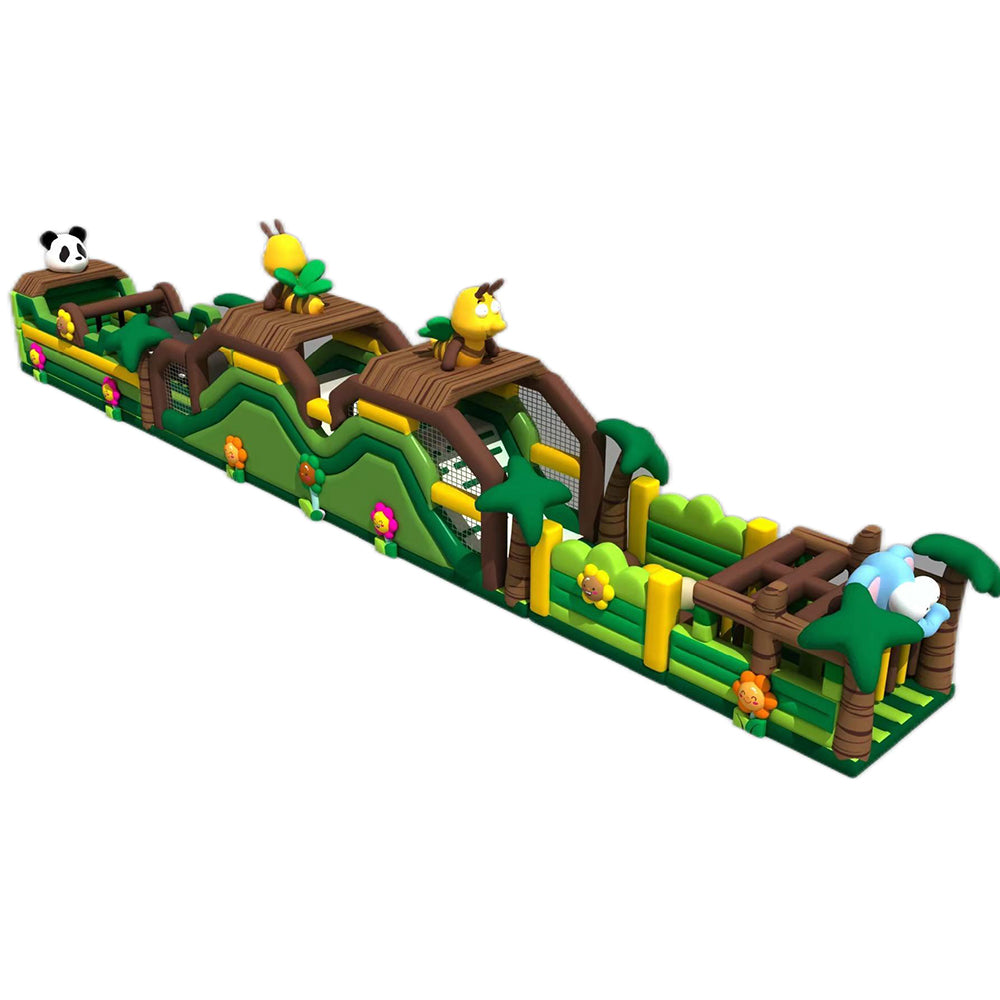 Inflatable castle Green Forest Zoo Challenge