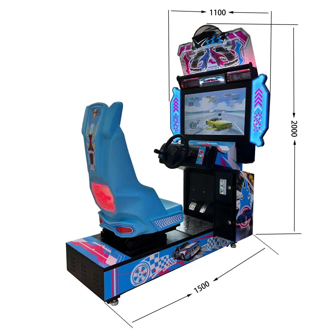 Dynamic Racing Car Size：250*200*200cm  Power:400w