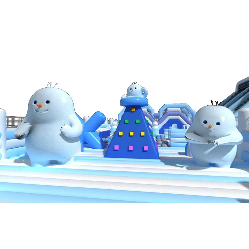 Blue Color Inflatable Castle Safe & Thrilling for Kids