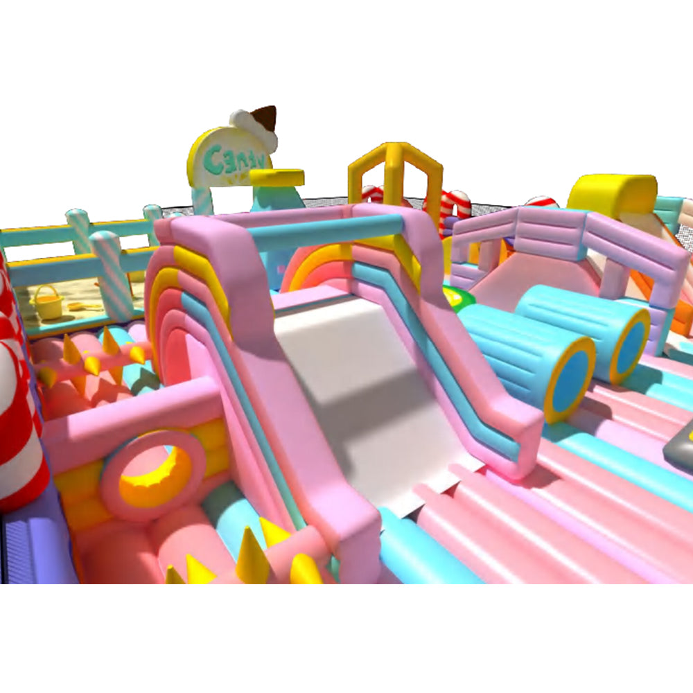 Pink Inflatable Slide & Dry Play Combo - Double the Fun!