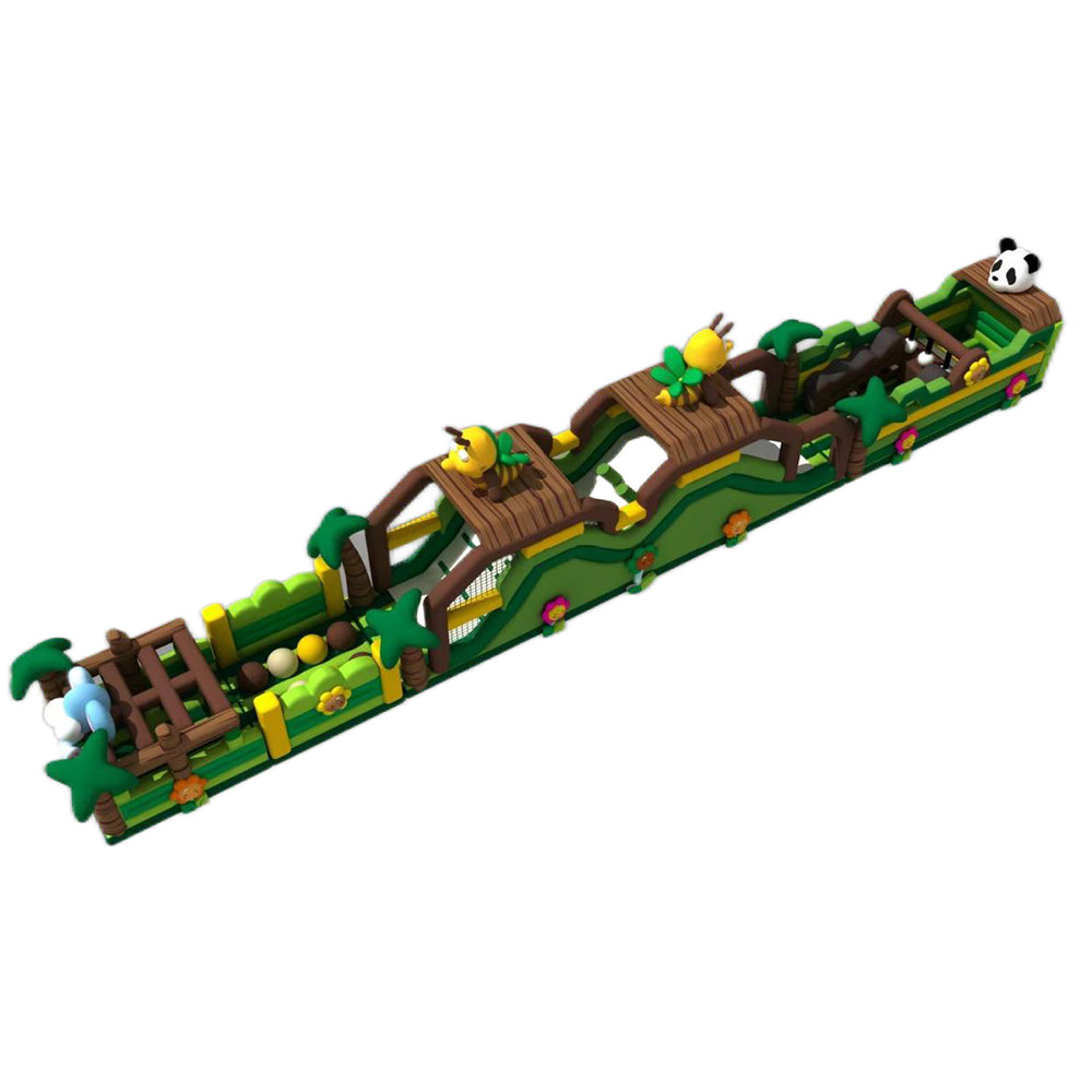 Inflatable castle Green Forest Zoo Challenge