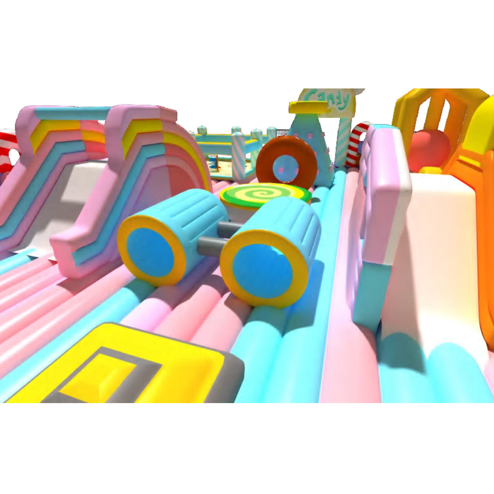 Pink Inflatable Slide & Dry Play Combo - Double the Fun!
