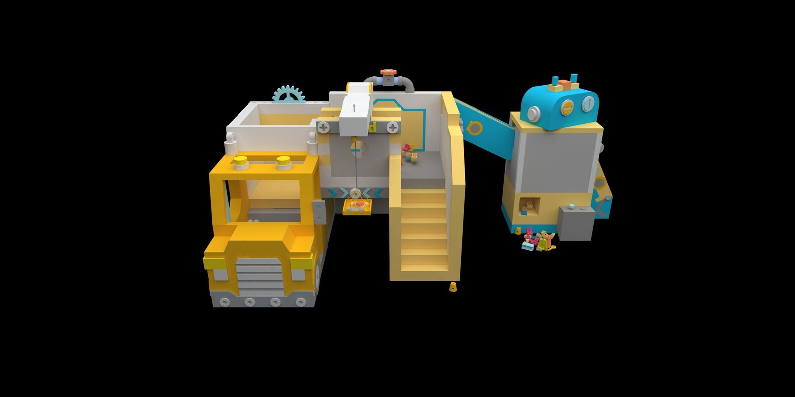 Commercial Grade Construction & Robot Themed Interactive Block Play Zone - Image 2