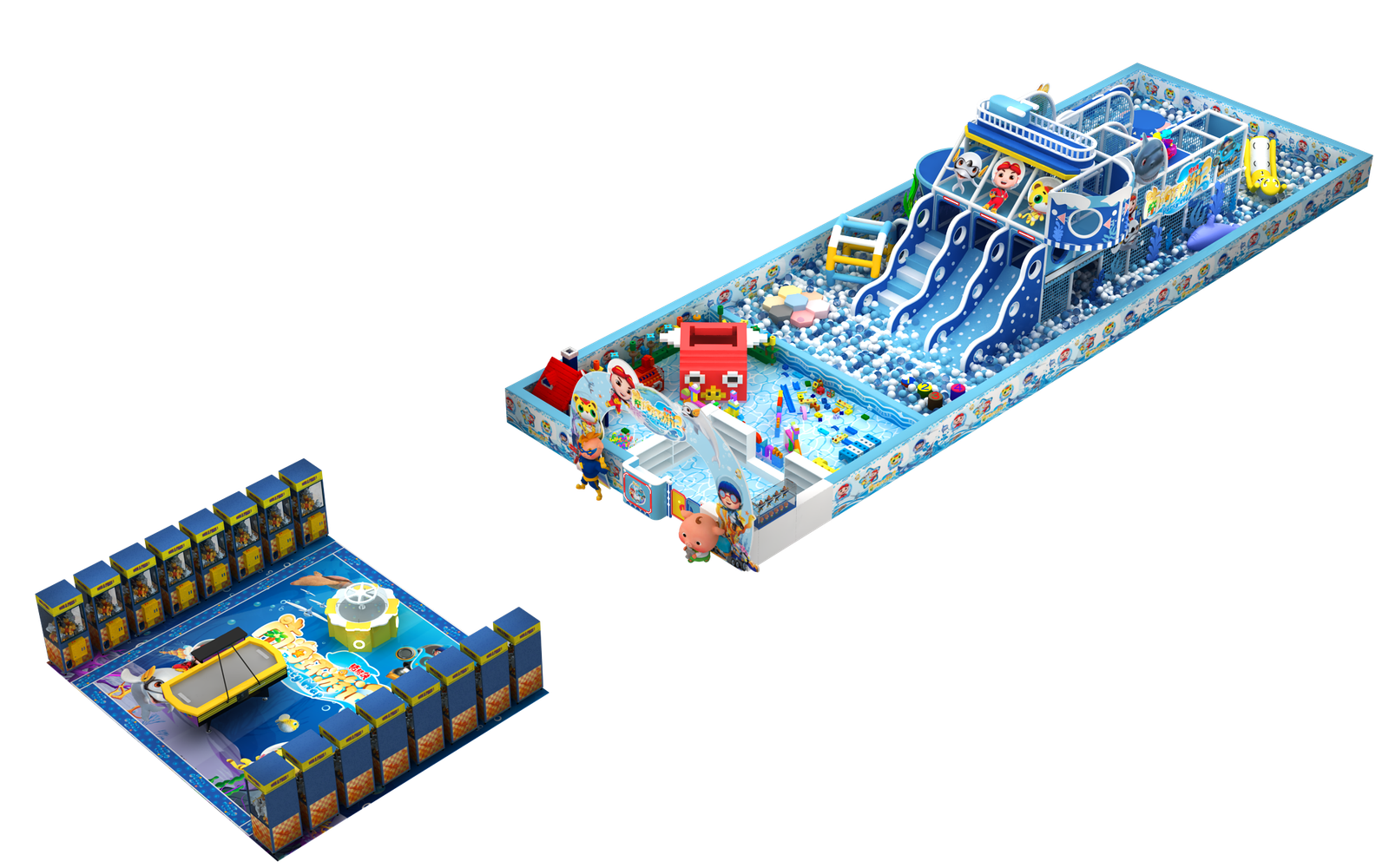 Custom Ocean/Marine Theme Indoor Soft Playground System - Image 3