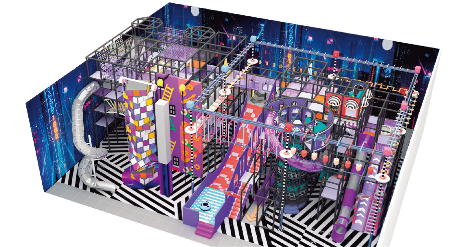 Commercial Cyberpunk "Sky City" Immersive Indoor Sports & Play Park - Image 5