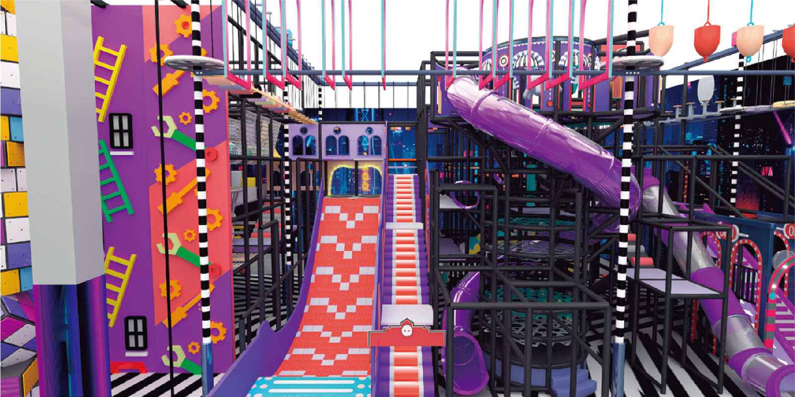 Commercial Cyberpunk "Sky City" Immersive Indoor Sports & Play Park - Image 3