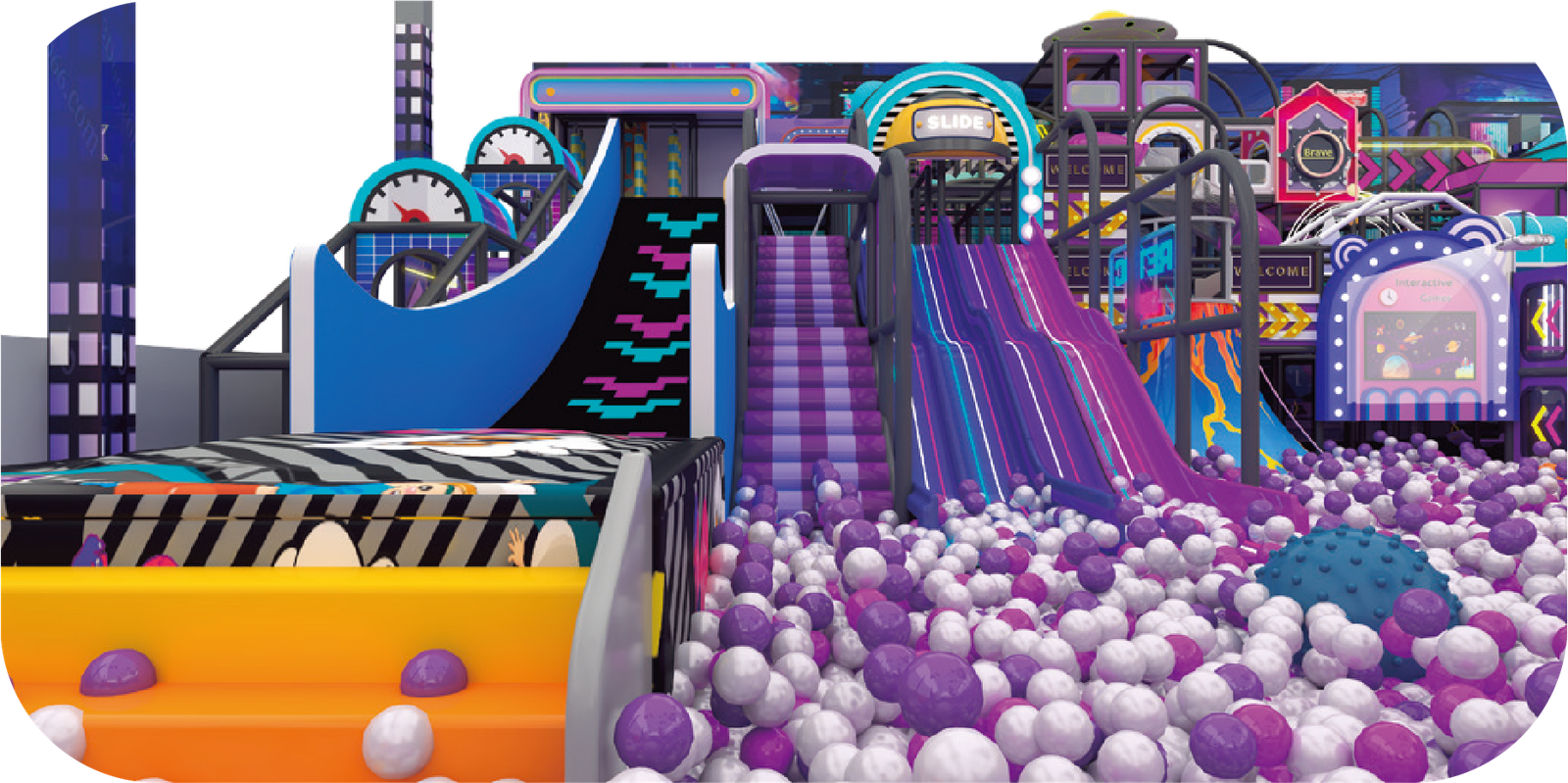 Commercial 892sqm Cyberpunk Urban Mega-FEC & Arcade Center - Image 4