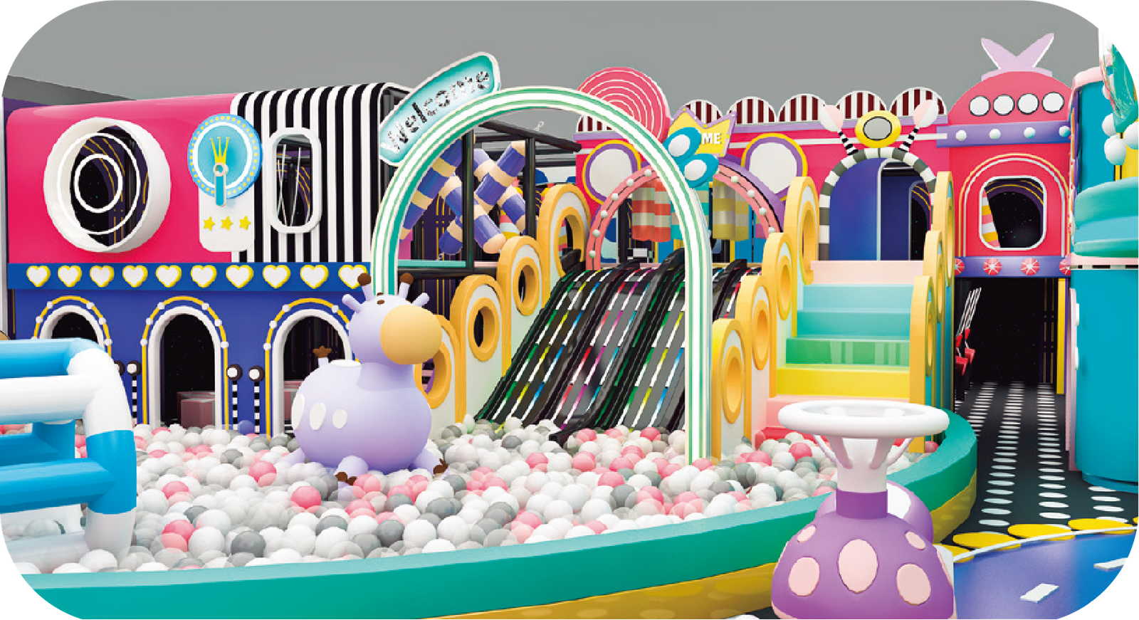 Commercial 595sqm Premium Morandi Story Theme Indoor Soft Play Center - Image 4