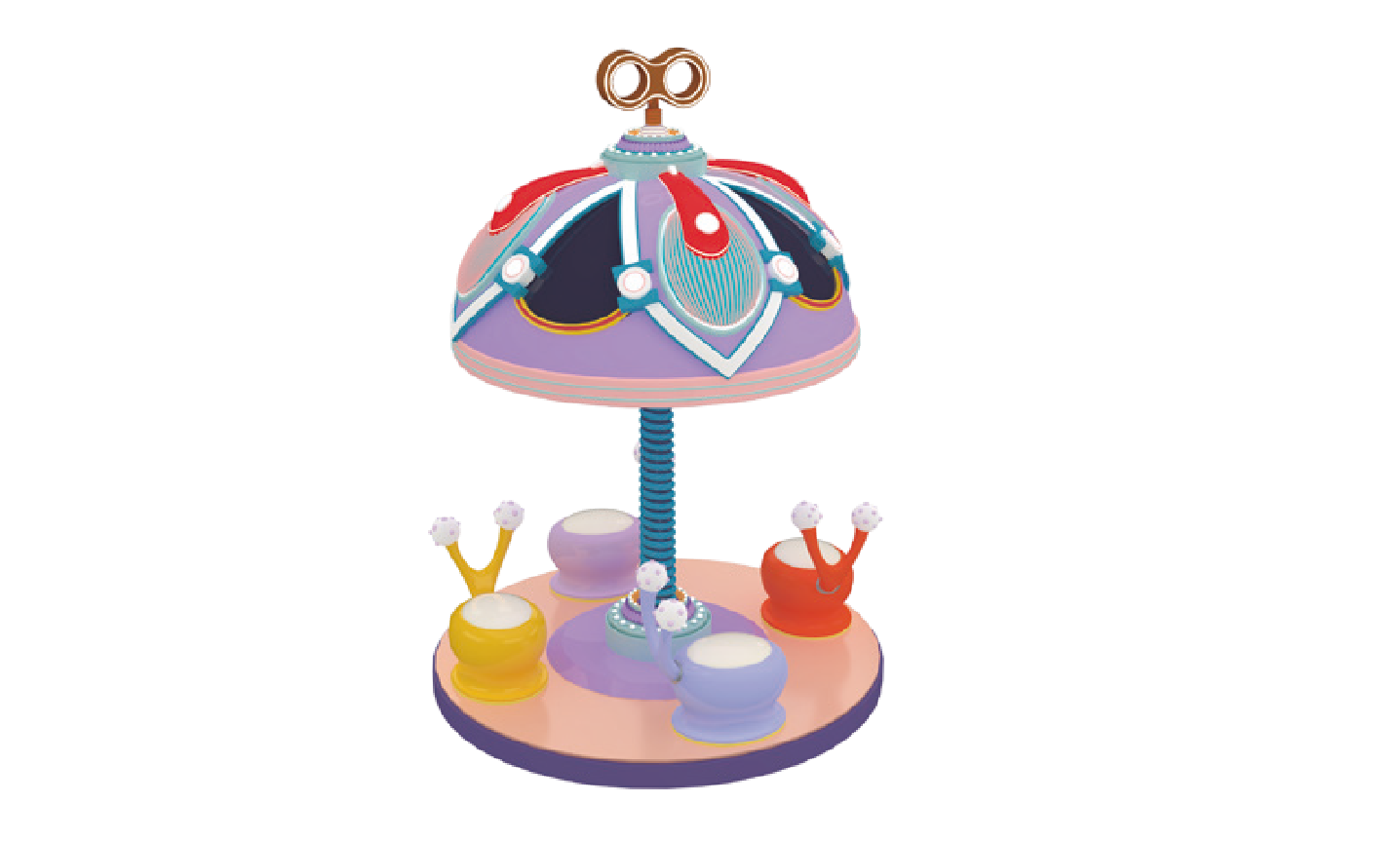 Commercial Customized Cartoon Rotating Soft Play Rides
