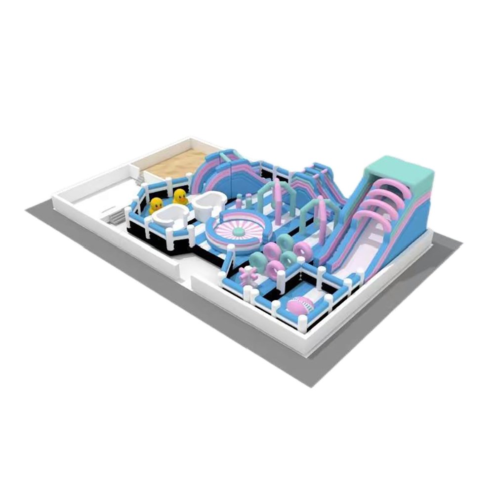Mega Pastel Macaron Inflatable Play Center with Sandbox - Image 5