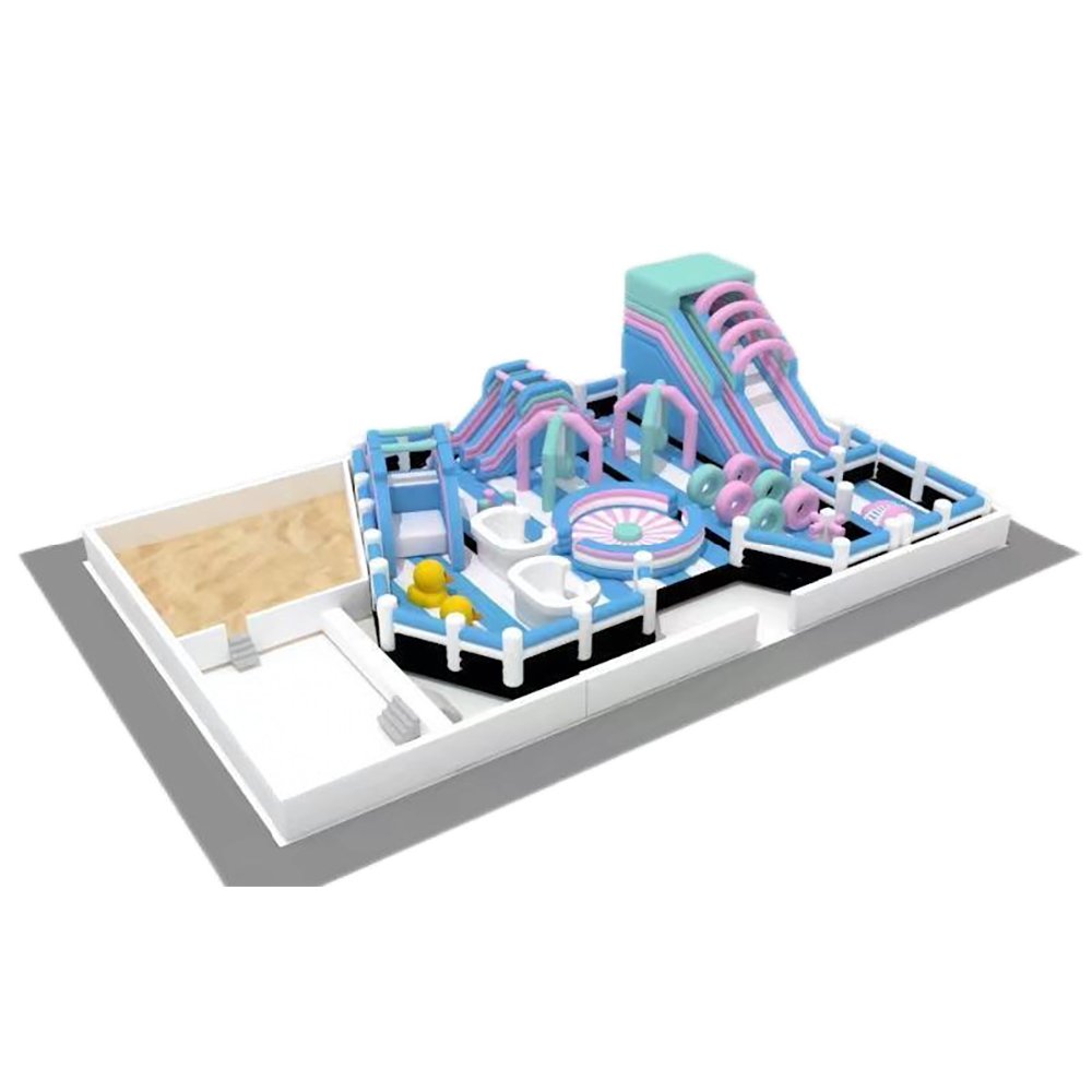 Mega Pastel Macaron Inflatable Play Center with Sandbox - Image 4