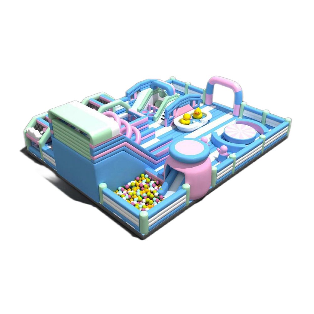 Mega Pastel Macaron Inflatable Play Center with Sandbox - Image 3