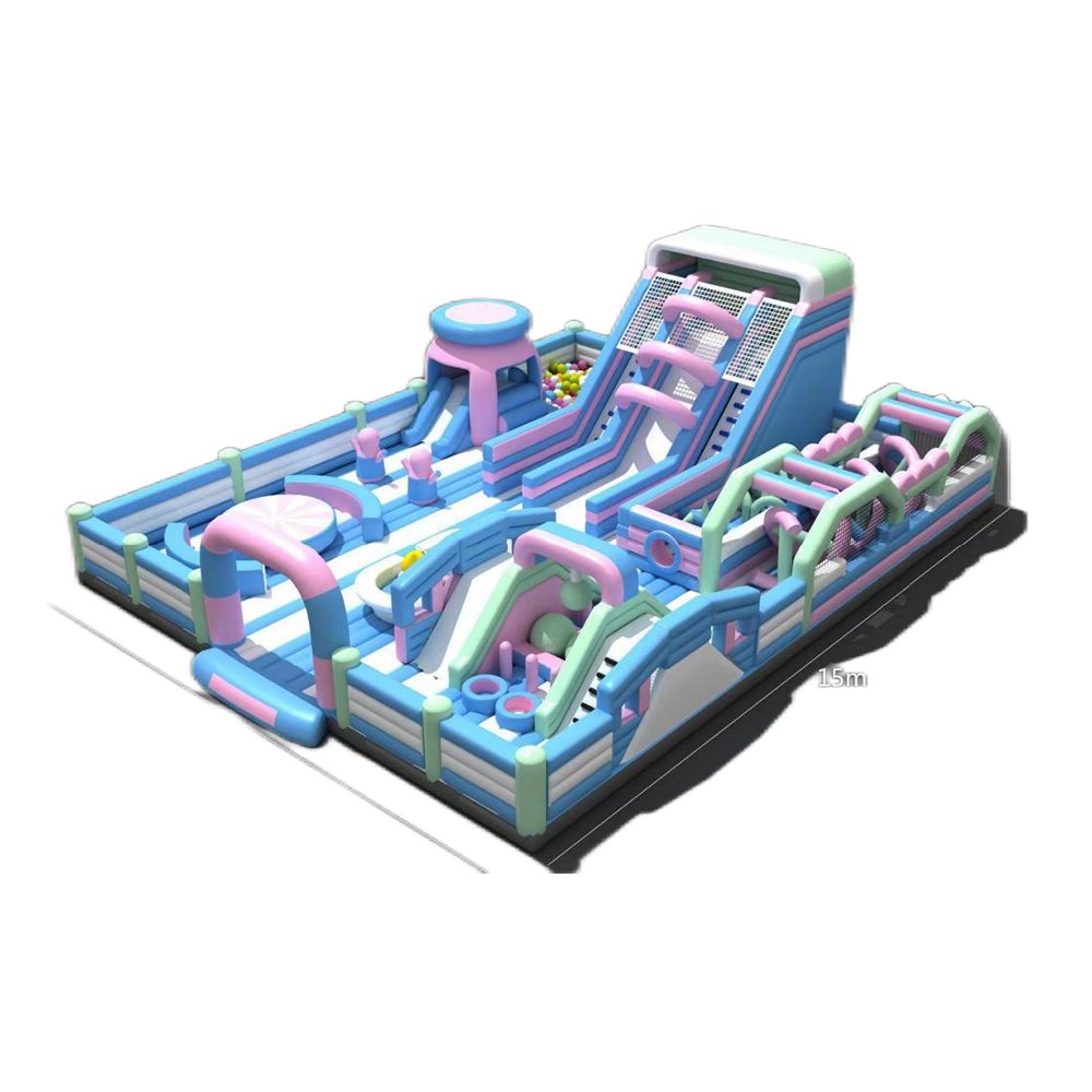 Mega Pastel Macaron Inflatable Play Center with Sandbox - Image 2