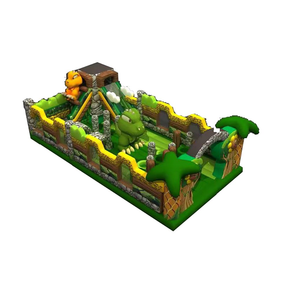 Mega Jurassic T-Rex Volcano Inflatable Obstacle Course - Image 5