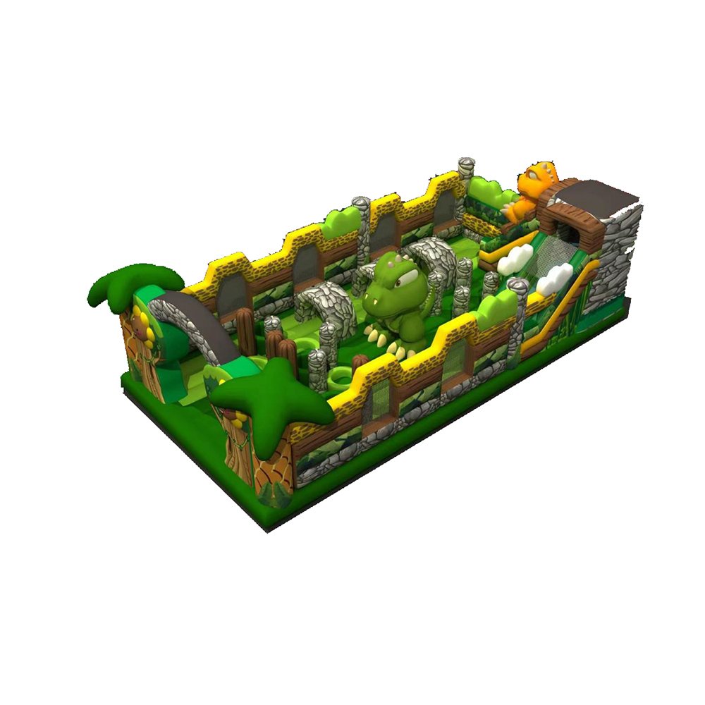 Mega Jurassic T-Rex Volcano Inflatable Obstacle Course - Image 4