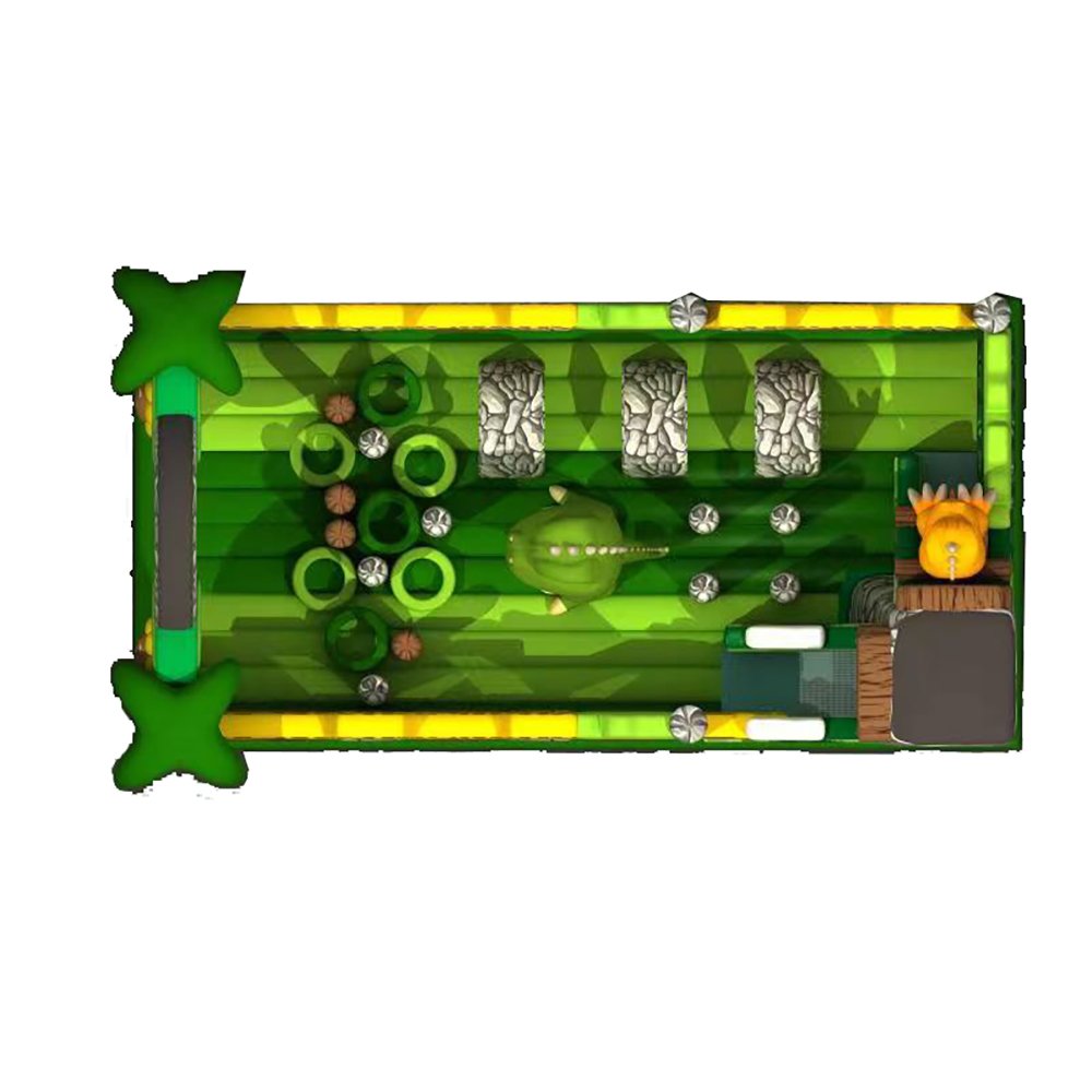 Mega Jurassic T-Rex Volcano Inflatable Obstacle Course - Image 3
