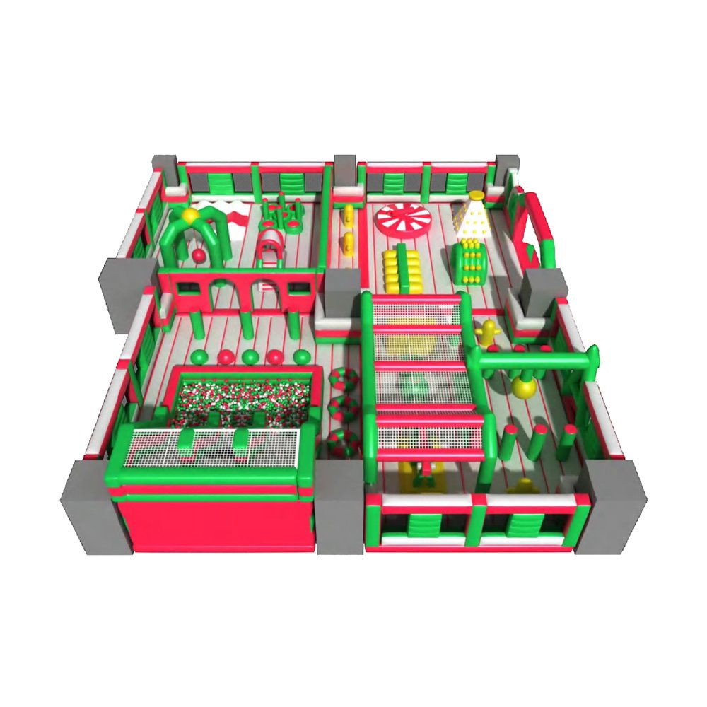 Commercial "Peppermint Candy Factory" Square Inflatable Park - Image 5