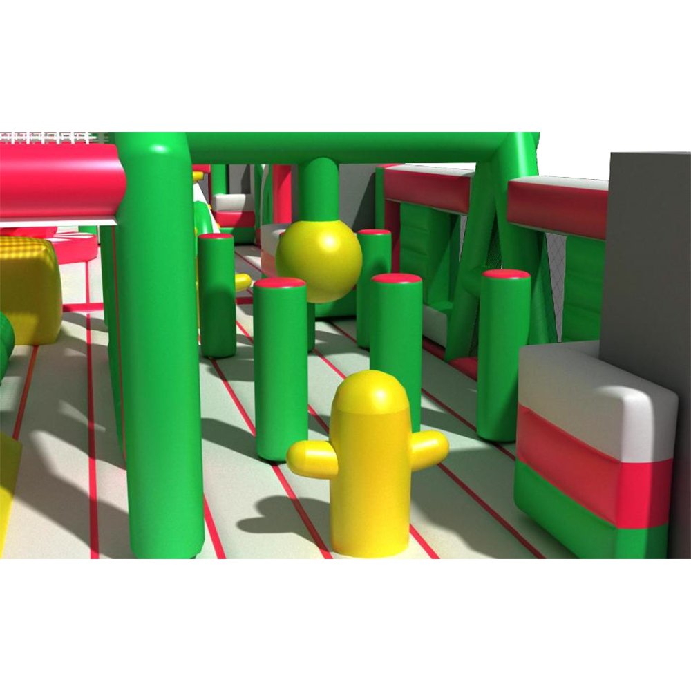 Commercial "Peppermint Candy Factory" Square Inflatable Park - Image 2