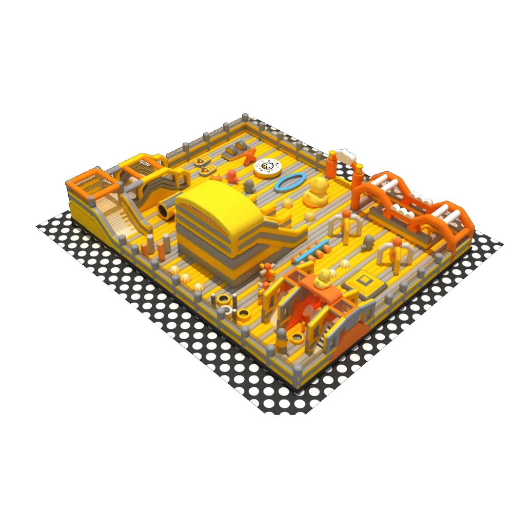 Commercial Grade Yellow Duck & Construction Theme Inflatable Mega Park - Image 2